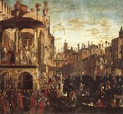 Vittore Carpaccio Cure of a possessed man through the patriarch of Grado Spain oil painting artist